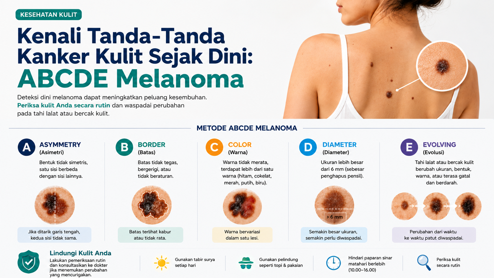 Kenali Tanda-Tanda Kanker Kulit Sejak Dini: ABCDE Melanoma